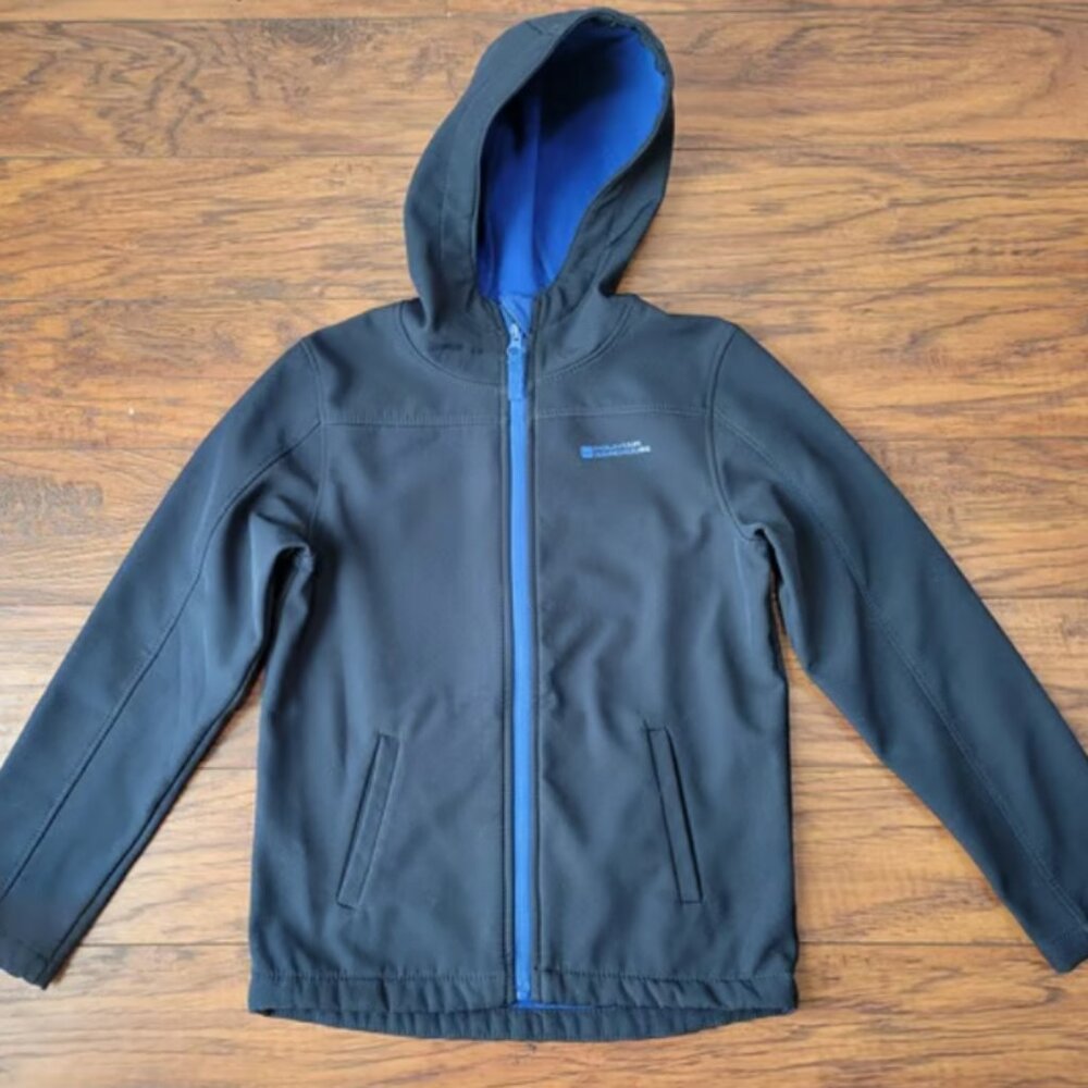 MOUNTAIN WAREHOUSE Navy Blue Full Zip Logo Hoodie Jacket sz Youth L EUC Outdoors